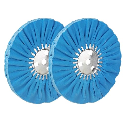 10" Blue Airway Buffing Wheel, 5/8'' Arbor Hole, 16 Plys/Coarse Polishing by Unknown