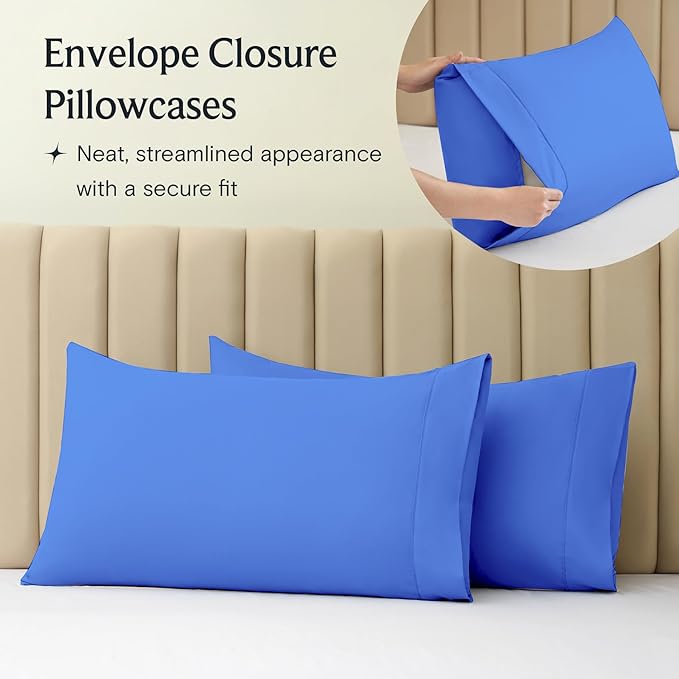 LuxClub 4 PC Sheet Set Bed Sheets Deep Pockets 16" Eco Friendly Wrinkle Free - Image 7