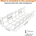 Under Desk Cable Management- 6 Pack Cord Organizer. Metal Wire Cable Management - Image 5