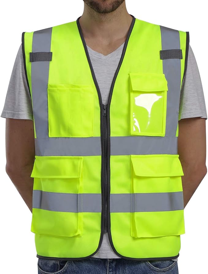 Dib Safety Vest Reflective ANSI Class 2, High Visibility Vest by HighVisibilityWorkwear