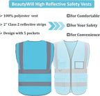 BeautyWill Custom Logo 10/20 Pack Safety Vest Class2 High Visibility Vest - Image 3