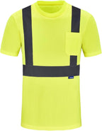AYKRM Safety T Shirt Reflective High Visibility hi vis Long Sleeve T Shirt - Image 5