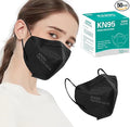 50PCS KN95 Face Masks Black 5 Layer Cup Dust Safety Filter Efficiency≥95% by SDIW