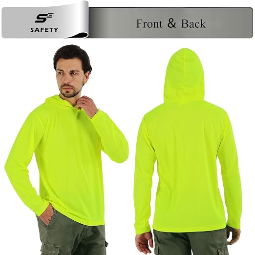 Breathable Work Long Sleeve Sun Shirt Hoodie, Sun Protection Shirts Quick Dry - Image 2