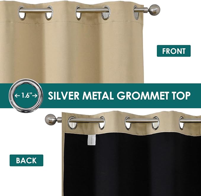 ChrisDowa 100% Blackout Curtains 120 inch Long - Image 3