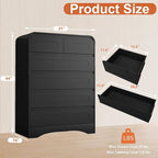 4 Pcs Bedroom Set, Dresser and Nightstand Sets, Including Modern Wooden Tall 6 - Image 2