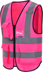 A-SAFETY Pink Safety Vests for Women, Working Safety Vest - Image 6