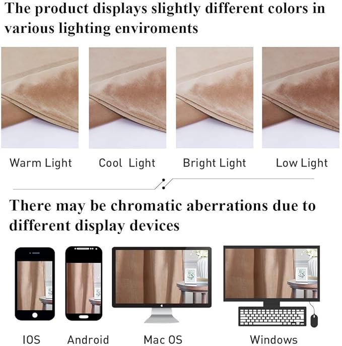 StangH Velvet Doorway Curtains for Nursery Bedroom Blush Beige Rod Pocket - Image 9