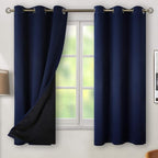 BGment Navy 100% Blackout Curtains by BGment