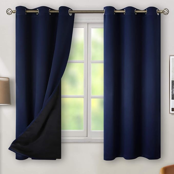 BGment Navy 100% Blackout Curtains by BGment