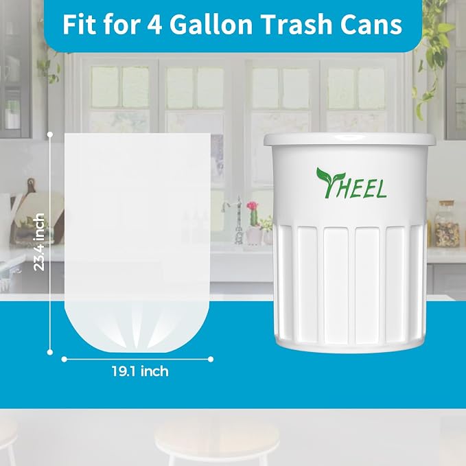 Clear Trash Bags 4-Gallon: Small Garbage Bags - Image 5