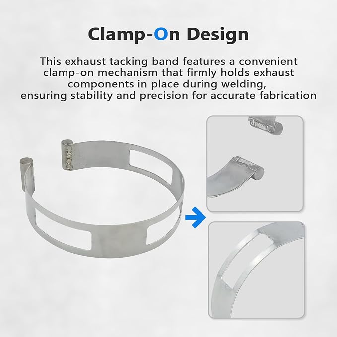4 Inch Stainless Steel Welding Tacking Band Clamp, Clamp-On Exhaust Pipe - Image 4