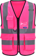 A-SAFETY Pink Safety Vests for Women, Working Safety Vest by A-SAFETY