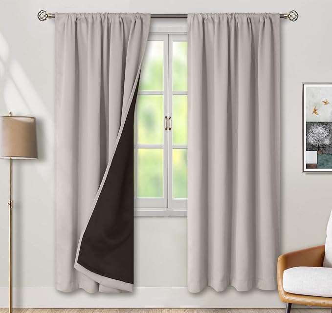 BGment Full Blackout Curtains for Living Room 84 Inch Length 2 Panels Set by BGment