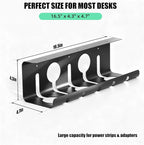 2 Pack Under Desk Cable Management Tray, 16.5" L x 4.7" W x 4.3" H, Wire - Image 2