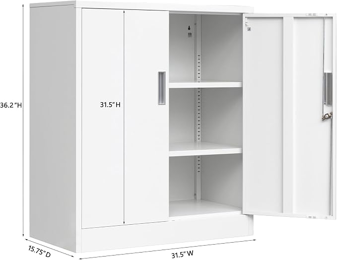 BESFUR Metal Storage Cabinet, Garage Storage Cabinet - Image 3
