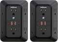 2 Pack Multi Plug Wall Outlet Extender Surge Protector 6 AC Outlet Splitter by JcBlaon