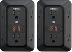 2 Pack Multi Plug Wall Outlet Extender Surge Protector 6 AC Outlet Splitter by JcBlaon