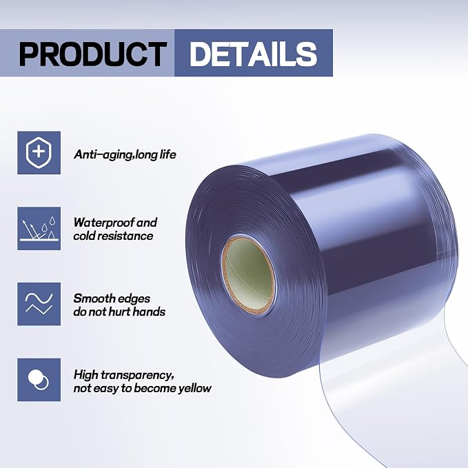 Moukeren Plastic Door Curtain for Winter 75 ft x 8 Inch Thermal Insulated - Image 3