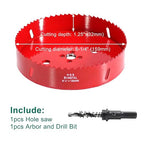 HYCHIKA 6-1/4 Inch/159mm Hole Saw, Bi-Metal Cutter Hole Max Cutting Depth 32mm - Image 3