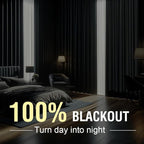 H.VERSAILTEX Linen Blackout Curtains 54 Inches Long 100% Absolutely Blackout - Image 2