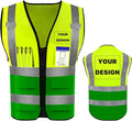 YOWESHOP High Reflective Visibility Safety Vest Custom Your Logo Safety Workwear by YOWESHOP