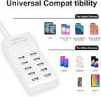 10-Port USB Charger Station, Smart Multiple Charging Block/USB Power Strip - Image 3