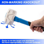 Real Steel Rubber Mallet Hammer 16 OZ White Rubber Hammer - Image 2