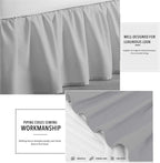 Light Grey Solid Ruffled Bed Skirt Twin-30 Inch Drop Split Corner, Microfiber - Image 3