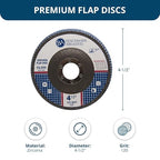 Benchmark Abrasives 4.5" Premium Zirconia Type 27 Flat Flap Discs Grinding - Image 5