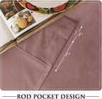 StangH Wild Rose Pink Curtains for Kids Bedroom, Elegant Soft Velvet Room - Image 3