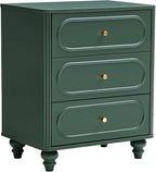 3 Drawer Fluted Dresser for Bedroom, Mid Century Modern Chest of Drawers - Image 9