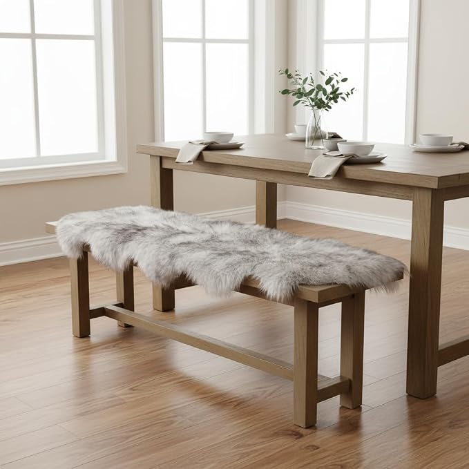 Premium Genuine Sheepskin Rug 2' x 6' Long Fur Soft & Natural Bedside Area Rug - Image 4
