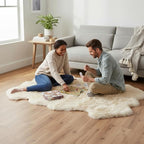 Super Area Rugs Premium Genuine Sheepskin Rug 5' x 6' Long Fur Soft & Natural - Image 3
