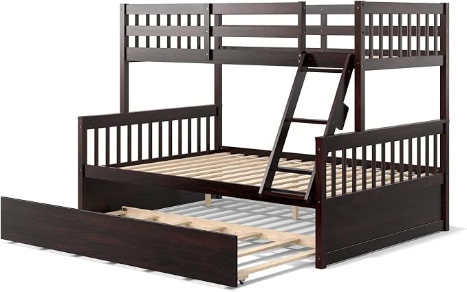 KOMFOTT Wood Twin Over Full Bunk Bed - Image 8