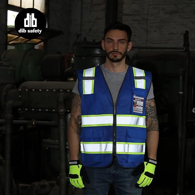 Dib Safety Reflective Mesh Vest High Visibility Two Tone - Image 6