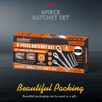 HORUSDY 3-Piece Ratchet Set, 1/4” 3/8”, 1/2" Drive Ratchet Handle Set, Quick - Image 2