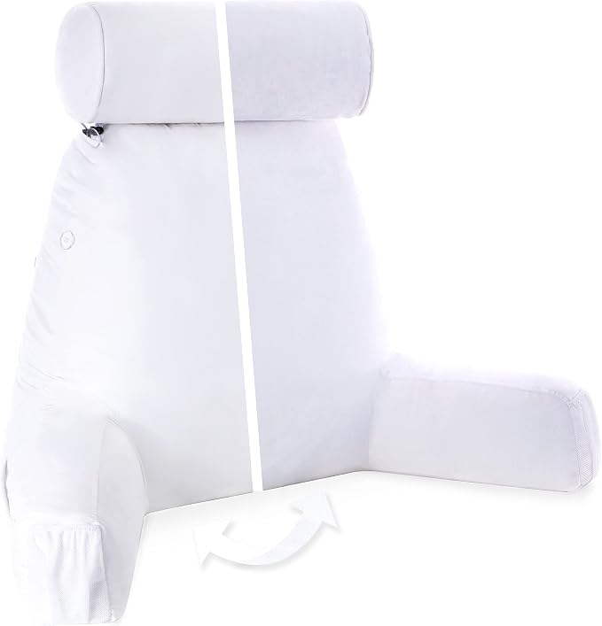 Husband Pillow Medium Aspen Edition White Dandelion, Sit Up Reading & Bed Rest by HusbandPillow
