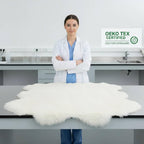 Premium Genuine Super-Soft Sheepskin Rug Large Six Pelt Natural Non-Dyed Fur - Image 6
