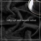 SMILETIME Black Crushed Velvet Curtains 52x84 inch Luxurious Thermal Insulated - Image 5