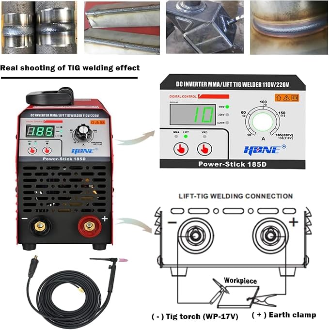 HONE ARC Welder, Actual 185Amp 110V/220V Stick Welder - Image 3