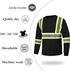 Hi Vis Safety Long Sleeve Shirts，High Visibility Class 3 T Shirts - Image 2