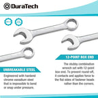 DURATECH Stubby Combination Wrench Set, 12 Point, CR-V Steel, - Image 3