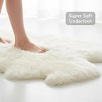 Premium Genuine Super-Soft Sheepskin Rug Large Six Pelt Natural Non-Dyed Fur - Image 3