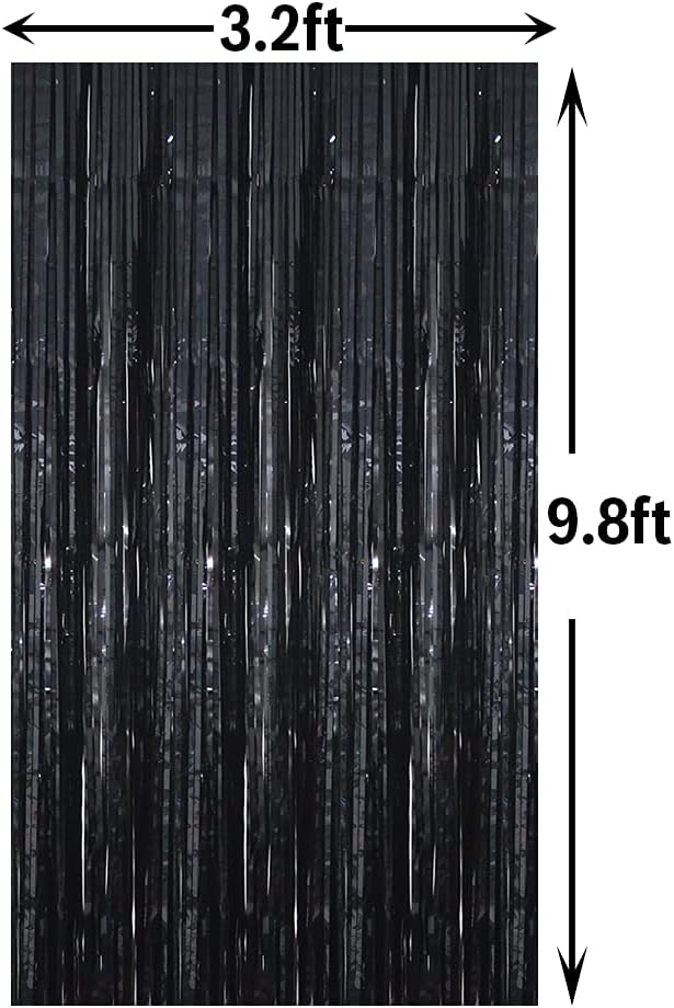 GOER 3.2 ft x 9.8 ft Metallic Tinsel Foil Fringe Curtains Party Photo Backdrop - Image 7
