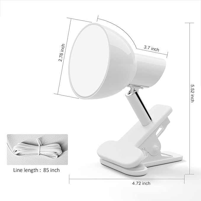 deeloop LED Clip on Light Book Reading 5W Super Bright 330° Rotation Clip on - Image 4