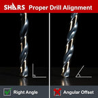 Shars 1/16-1/4" by 64ths 13 Pcs HSS Heavy Duty Black & Gold Finish Jobber Drill - Image 6