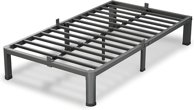 10 Inch Twin Size Bed Frame, 3500Lbs Heavy Duty Metal Platform by VIPSHOW