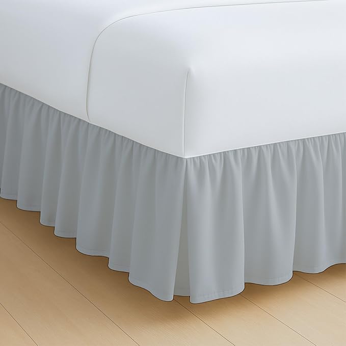 Rajlinen Ruffled Bed Skirt Full, 14 Inch Drop Dust Ruffle by Rajlinen