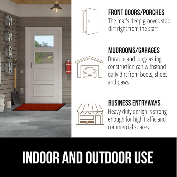 GORILLA GRIP Waterproof Traffic Guard Door Mat, Heavy Duty Entryway Mats - Image 7